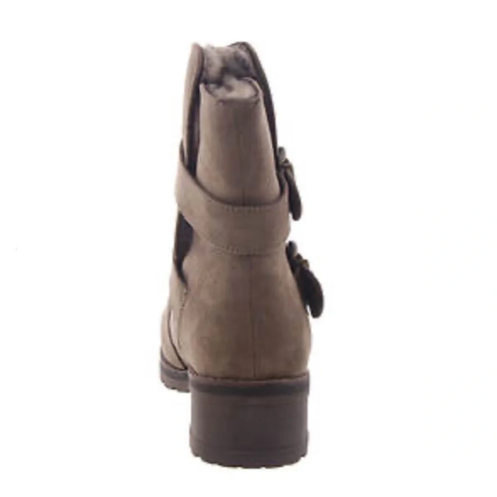 White Mountain Chasity Taupe Suede Boots - Picture 4 of 10